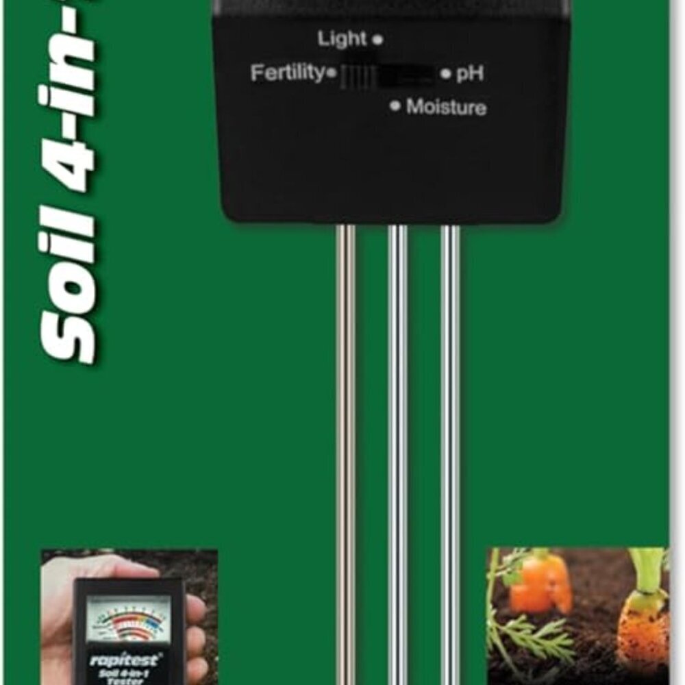 1818 Rapitest 4-in1 Soil pH/Moisture/Fertility/Light Tester, Fertility